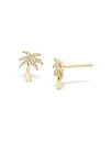 【送料無料】 ゾエレフ レディース ピアス・イヤリング アクセサリー 14K Yellow Gold Diamond Palm Tree Stud Earrings Gold(4)
