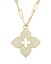 ̵ Сȥ ǥ ͥå쥹硼ڥȥȥå ꡼ 18K Yellow Gold Venetian Princess Diamond Pave Flower Pendant Necklace, 33