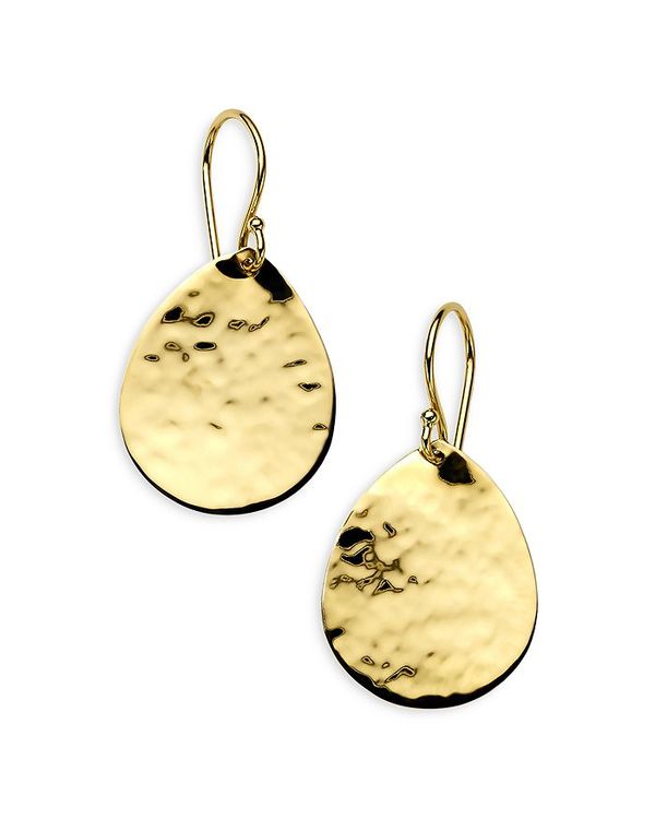 yz Cb|X^ fB[X sAXECO ANZT[ 18K Yellow Gold Classico Crinkle Teardrop Drop Earrings Gold