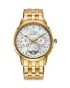 yz V`Y fB[X rv ANZT[ Eco-Drive Calendrier Watch, 37mm White/Gold