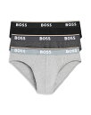 【送料無料】 ボス メンズ ブリーフパンツ アンダーウェア Power Cotton Blend Briefs, Pack of 3 Open Gray