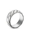 yz fCrbgE[} Y O ANZT[ Men's Sterling Silver Sculptured Cable Band Silver