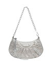 yz oVAK fB[X V_[obO obO Le Cagole Mini Shoulder Bag With Rhinestones Smoke Gray/Crystal