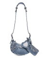 yz oVAK fB[X V_[obO obO Le Cagole XS Shoulder Bag With Rhinestones Denim/Rhinestone