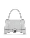 ハンドバッグ 【送料無料】 バレンシアガ レディース ハンドバッグ バッグ Hourglass Small Bag Gray Croc/Silver