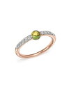 【送料無料】 ポメラート レディース リング アクセサリー M'Ama Non M'Ama Ring with Peridot and Diamonds in 18K Rose Gold Green/Rose