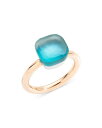 ポメラート 【送料無料】 ポメラート レディース リング アクセサリー 18K White & Rose Gold Nudo Sky Blue Topaz Ring Blue/Rose Gold