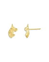 【送料無料】 ゾエレフ レディース ピアス・イヤリング アクセサリー 14K Yellow Gold Unicorn Stud Earrings Gold