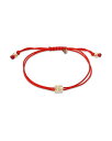 【送料無料】 ゾエレフ レディース ブレスレット・バングル・アンクレット アクセサリー 14K Yellow Gold Fortune Diamond Initial Red Cord Bolo Bracelet M