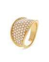 【送料無料】 マルコ ビチェゴ レディース リング アクセサリー 18K Yellow Gold Lunaria Diamond Pave Ring Gold