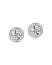 【送料無料】 フォーエバーマーク レディース ピアス・イヤリング アクセサリー Center of My UniverseR Diamond Halo Stud Earrings in 18K White Gold, 0.45 ct. t.w. White