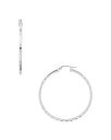 アクア レディース ピアス・イヤリング アクセサリー Dimpled Sterling Silver Hoop Earrings - 100% Exclusive Silver