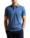 【送料無料】 テッドベーカー メンズ ポロシャツ トップス Zeiter Slim Fit Soft Touch Polo Dark Blue