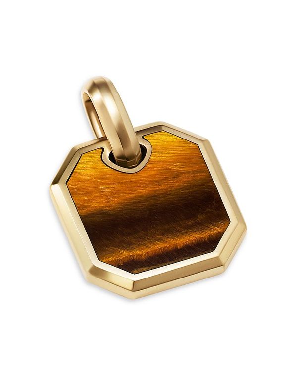 yz fCrbgE[} fB[X lbNXE`[J[Ey_ggbv ANZT[ 18K Yellow Gold Amulets Tiger's Eye Roman Pendant Brown/Gold