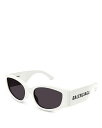 【送料無料】 バレンシアガ レディース サングラス・アイウェア アクセサリー Max Cat Eye Sunglasses, 58mm White/Black Solid(4)