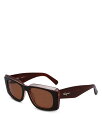 サルヴァトーレ・フェラガモ 【送料無料】 フェラガモ レディース サングラス・アイウェア アクセサリー Block Rectangular Sunglasses, 54mm Brown/Brown Solid