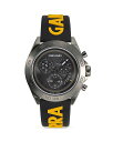 【送料無料】 フェラガモ レディース 腕時計 アクセサリー Urban Ion-Plated Stainless Steel Chronograph Watch, 43mm Black/Yellow