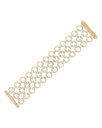 【送料無料】 マルコ ビチェゴ レディース ブレスレット・バングル・アンクレット アクセサリー 18K White & Yellow Gold Jaipur Link Diamond Flat Circle Three Row Bracelet White/Gold