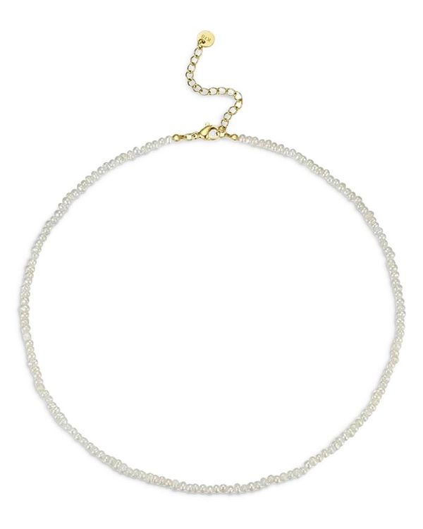 yz ANA fB[X lbNXE`[J[Ey_ggbv ANZT[ Ginny Imitation Pearl Collar Necklace in 18K Gold Plated Sterling Silver, 16