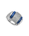 【送料無料】 ラゴス レディース リング アクセサリー Blue Caviar Diamond & Ceramic Sterling Silver Statement Ring Blue/Silver