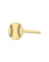 【送料無料】 ゾイチッコ レディース ピアス・イヤリング アクセサリー 14K Yellow Gold Itty Bitty Symbols Baseball Single Stud Earring Gold