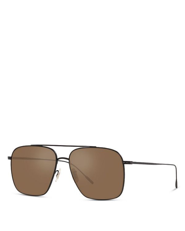 オリバーピープルズ サングラス レディース 【送料無料】 オリバーピープルズ レディース サングラス・アイウェア アクセサリー Dresner Pilot Sunglasses, 56mm Brown/Brown Mirrored Solid