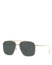 【送料無料】 オリバーピープルズ レディース サングラス・アイウェア アクセサリー Dresner Pilot Sunglasses, 56mm Gold/Gray Polarized Solid