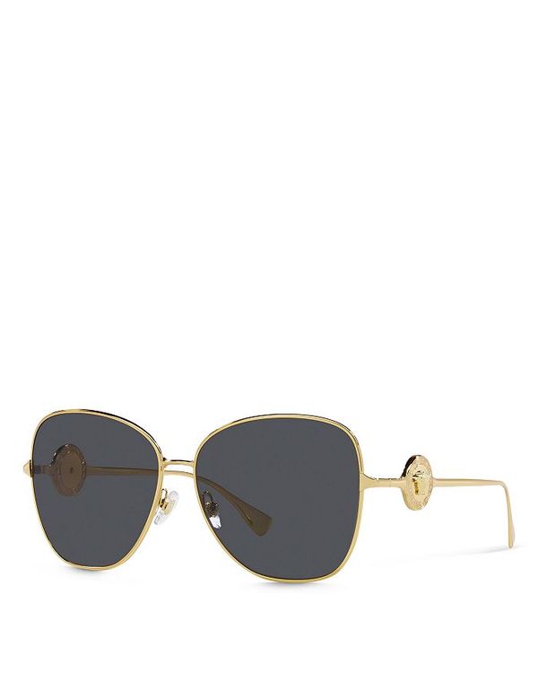 ヴェルサーチ 【送料無料】 ヴェルサーチ レディース サングラス・アイウェア アクセサリー Butterfly Sunglasses, 60mm Gold/Gray Solid