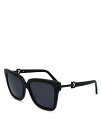 【送料無料】 フェラガモ レディース サングラス・アイウェア アクセサリー Gancini Square Sunglasses, 57mm Black/Black Solid(4)