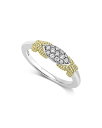 【送料無料】 ラゴス レディース リング アクセサリー Sterling Silver & 18K Yellow Gold Caviar Lux Diamond Ring Multi/Silver