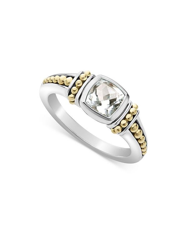 ̵ 饴 ǥ  ȥåץ 18K Gold Caviar Color White Topaz Ring White...