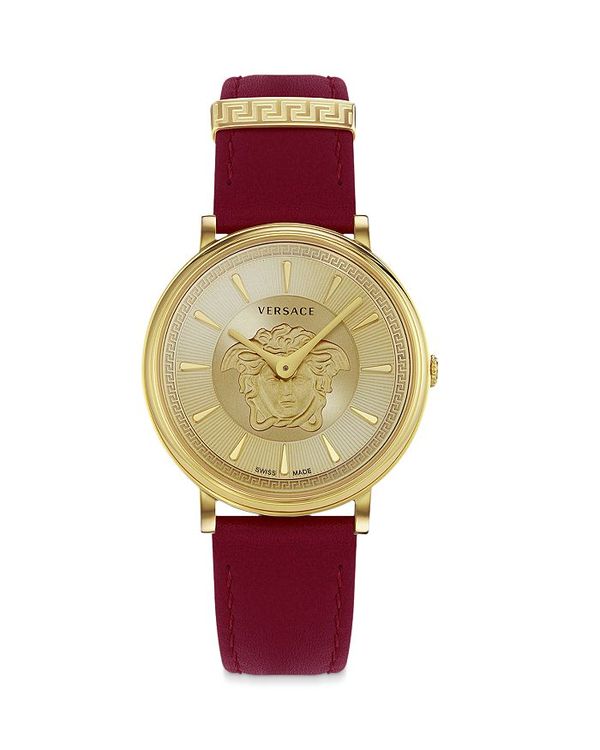 【送料無料】 ヴェルサーチ レディース 腕時計 アクセサリー V-Circle Medusa Watch, 38mm Gold/Red