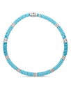 【送料無料】 ラゴス レディース ネックレス・チョーカー・ペンダントトップ アクセサリー Sterling Silver Caviar Blue Ceramic Beaded Necklace, 16