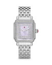 【送料無料】 ミッシェル レディース 腕時計 アクセサリー Limited Edition Deco Madison Stainless Steel Diamond Watch, 33mm Purple/Silver