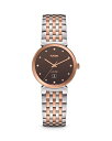 yz h fB[X rv ANZT[ Florence Classic Diamonds Watch, 30mm Brown/Rose Gold