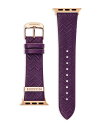 yz ~b\[j fB[X rv ANZT[ Apple WatchR Zigzag Leather Strap, 38-41mm Violet
