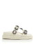 ̵ ȥɥ ǥ  塼 Women's Orson Embellished Platform Slide Sandals Open White
