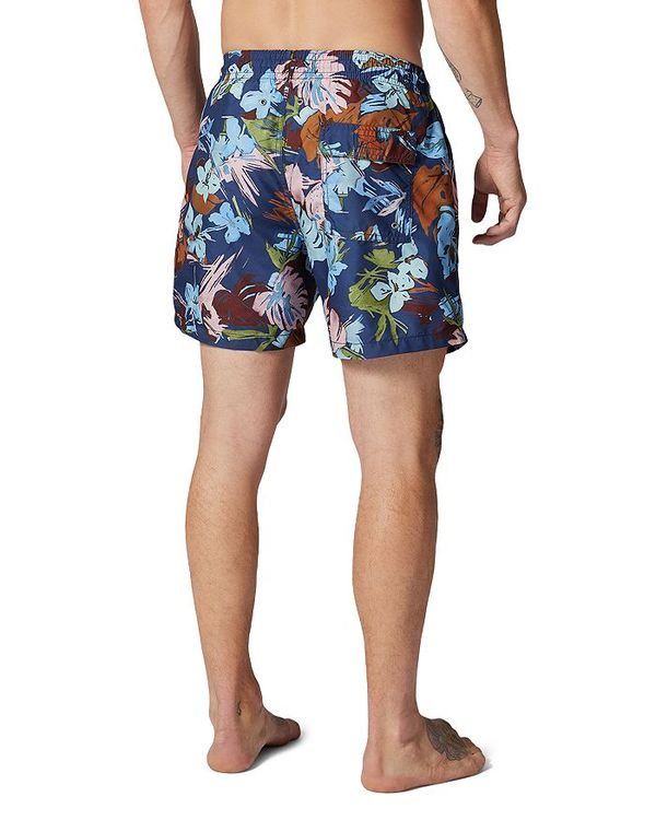 【送料無料】 ロッドアンドグン メンズ ハーフパンツ・ショーツ 水着 Dartmoor Bay Foliage Print 7" Swim Trunks Azure