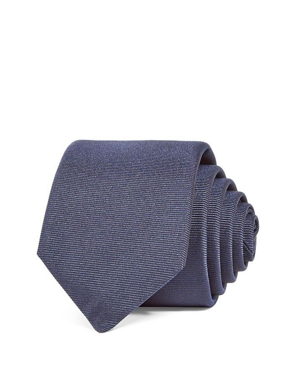 yz t[S Y lN^C ANZT[ Solid Silk Skinny Tie Dark Blue