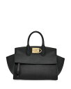 フェラガモ ハンドバッグ（レディース） 【送料無料】 フェラガモ レディース ハンドバッグ バッグ Studio Soft Small Leather Top Handle Bag Black/Gold