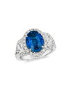 【送料無料】 ル ヴァン レディース リング アクセサリー Platinum CoutureR Ceylon Sapphire & Diamond Oval Halo Ring Blue/White