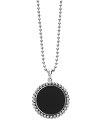 【送料無料】 ラゴス レディース ネックレス・チョーカー・ペンダントトップ アクセサリー Sterling Silver Maya Black Onyx Circle Pendant Necklace, 34