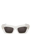 ロエベ 【送料無料】 ロエベ レディース サングラス・アイウェア アクセサリー Cat Eye Sunglasses, 50mm White/Gray Solid