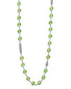 【送料無料】 ラゴス レディース ネックレス・チョーカー・ペンダントトップ アクセサリー Sterling Silver Caviar Peridot Bead Station Necklace, 34