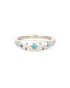 ターコイズ 【送料無料】 アディナ レイター レディース リング アクセサリー Sterling Silver Turquoise & Diamond Scatter Small Dome Ring Blue/Silver