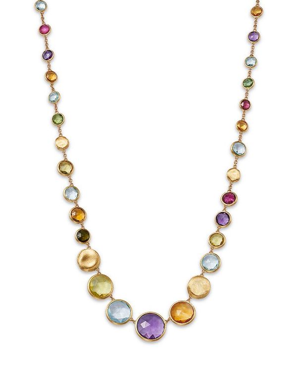 【送料無料】 マルコ ビチェゴ レディース ネックレス・チョーカー・ペンダントトップ アクセサリー 18K Gold Jaipur Color Mixed Gemstone Graduated Collar Necklace, 17