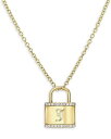 【送料無料】 ゾエレフ レディース ネックレス・チョーカー・ペンダントトップ アクセサリー 14K Gold Diamond Engraved Initial ...