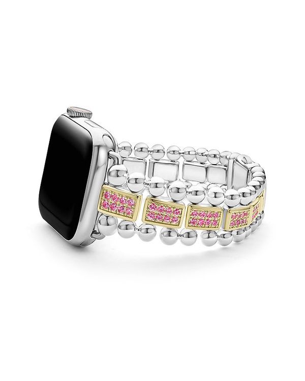 【送料無料】 ラゴス レディース 腕時計 アクセサリー Smart Caviar Sterling Silver & 18K Gold Apple Watch Bracelet 38-45mm Silver/Pink