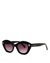 【送料無料】 ラブスハックファンシー レディース サングラス・アイウェア アクセサリー Hessel Cat Eye Sunglasses, 53mm Black/Purple Gradient