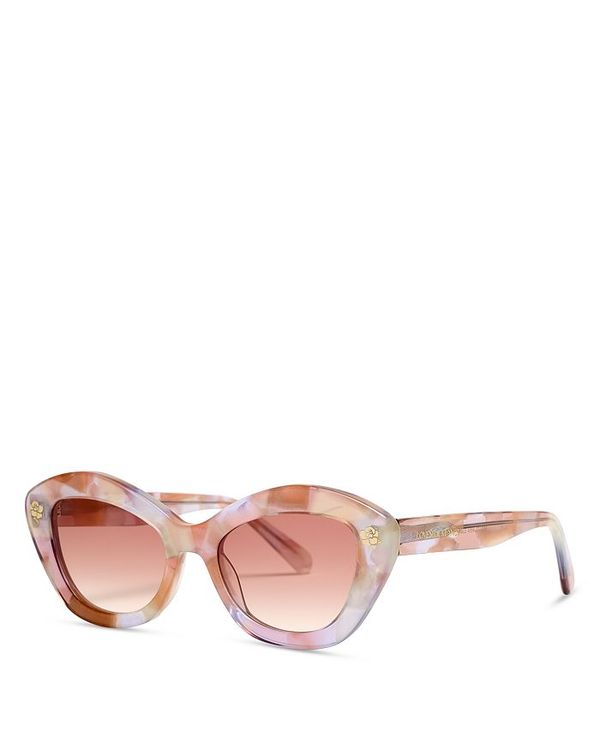 【送料無料】 ラブスハックファンシー レディース サングラス・アイウェア アクセサリー Hessel Cat Eye Sunglasses, 53mm Pink Multi/Pink Gradient